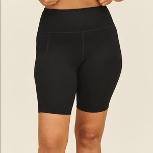 Girlfriend Collective Black High Rise Bike Short